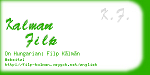 kalman filp business card